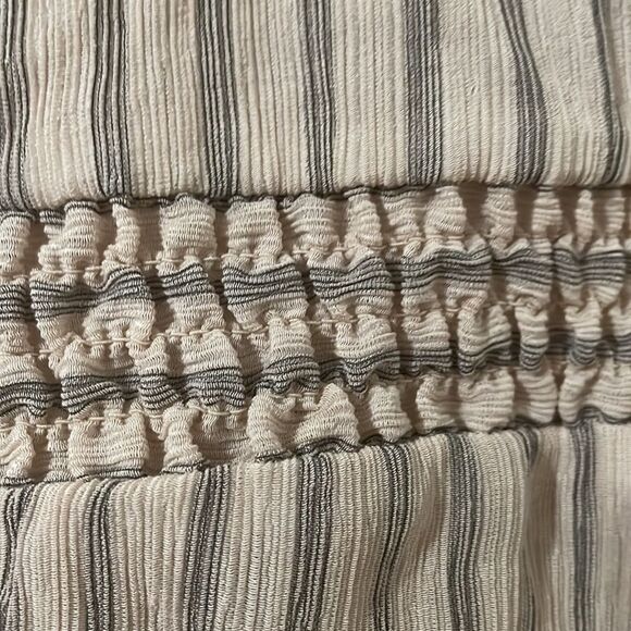 14th & Union Beige Striped Wrap Top - Picture 7 of 7